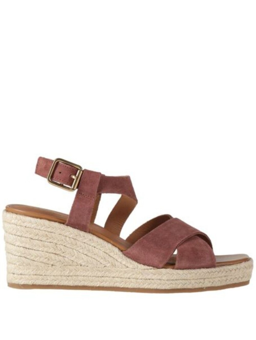 Geox Panarea Suede Wedge Sandals In Dk Cognac Size 6 (36.5) NWOT
